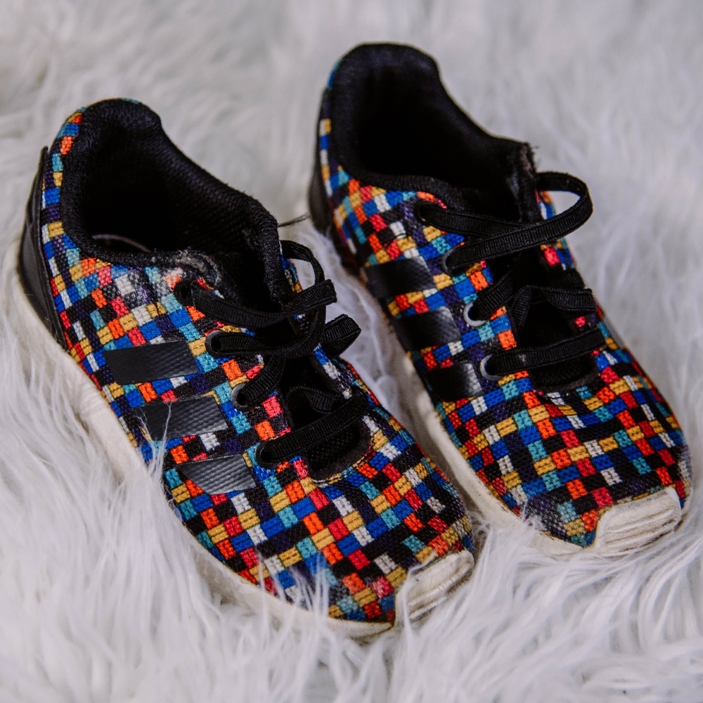 Rainbow Adidas Size 8 Toddler Shoes